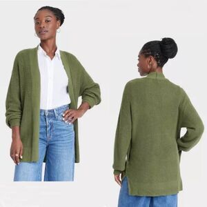 UNIVERSAL THREAD Women's Olive Green Open Cardigan w/ Pockets Size S NWT (Bx 24)